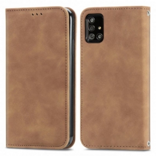 Cover Samsung Galaxy A51 5G Flip Cover Vintage Kunstlæder