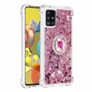 Cover Samsung Galaxy A51 5G Pailletter Med Ring-support