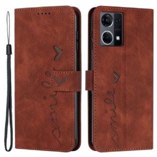 Flip Cover Oppo Reno 7 Smil Med Snor