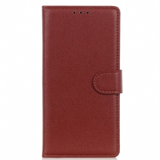 Læder Cover Oppo Reno 7 Traditionel Litchi-læderstil