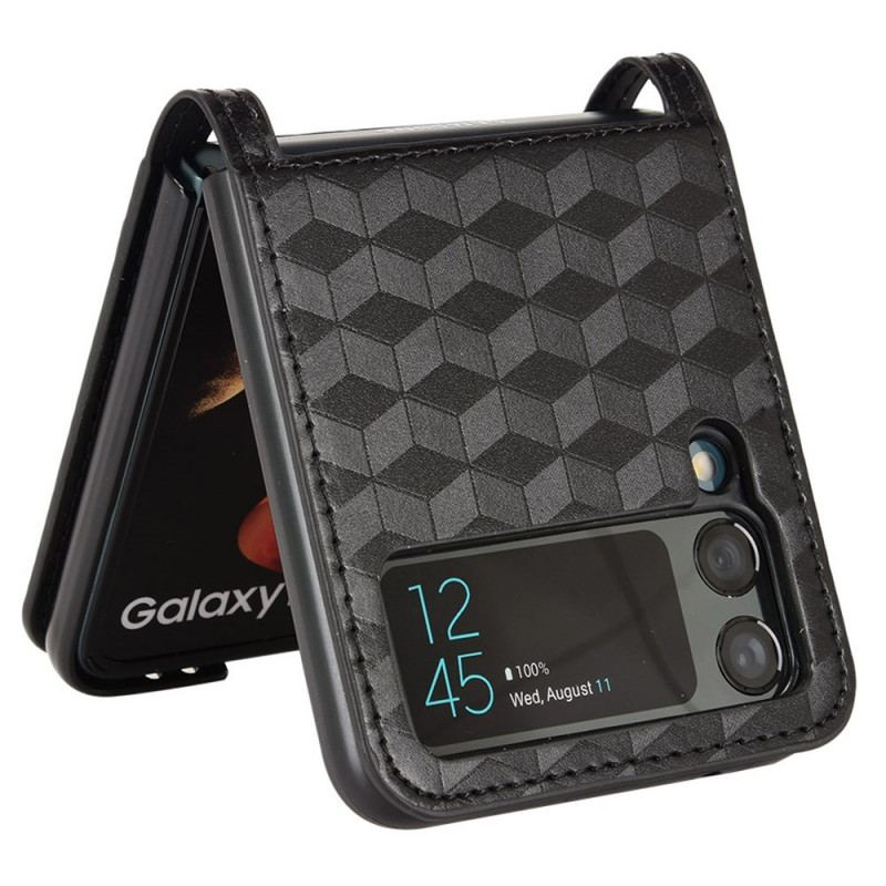 Cover Samsung Galaxy Z Flip 3 5G Flip Cover 3d Design Kortholder