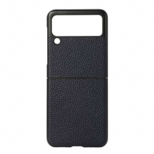 Cover Samsung Galaxy Z Flip 3 5G Flip Cover Ægte Litchi Farve Læder