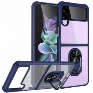 Cover Samsung Galaxy Z Flip 3 5G Flip Cover Gennemsigtig Metalring