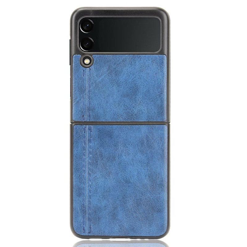 Cover Samsung Galaxy Z Flip 3 5G Flip Cover Imiteret Lædersøm