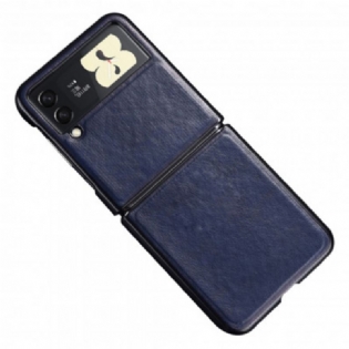 Cover Samsung Galaxy Z Flip 3 5G Flip Cover Lædereffektsøm