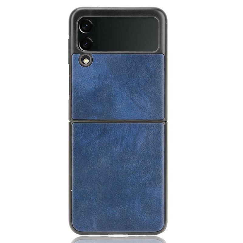 Cover Samsung Galaxy Z Flip 3 5G Flip Cover Litchi Imiteret Læder