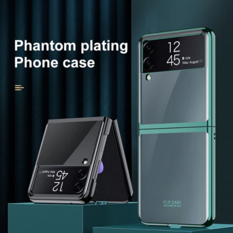 Cover Samsung Galaxy Z Flip 3 5G Flip Cover Metal Stil Kanter