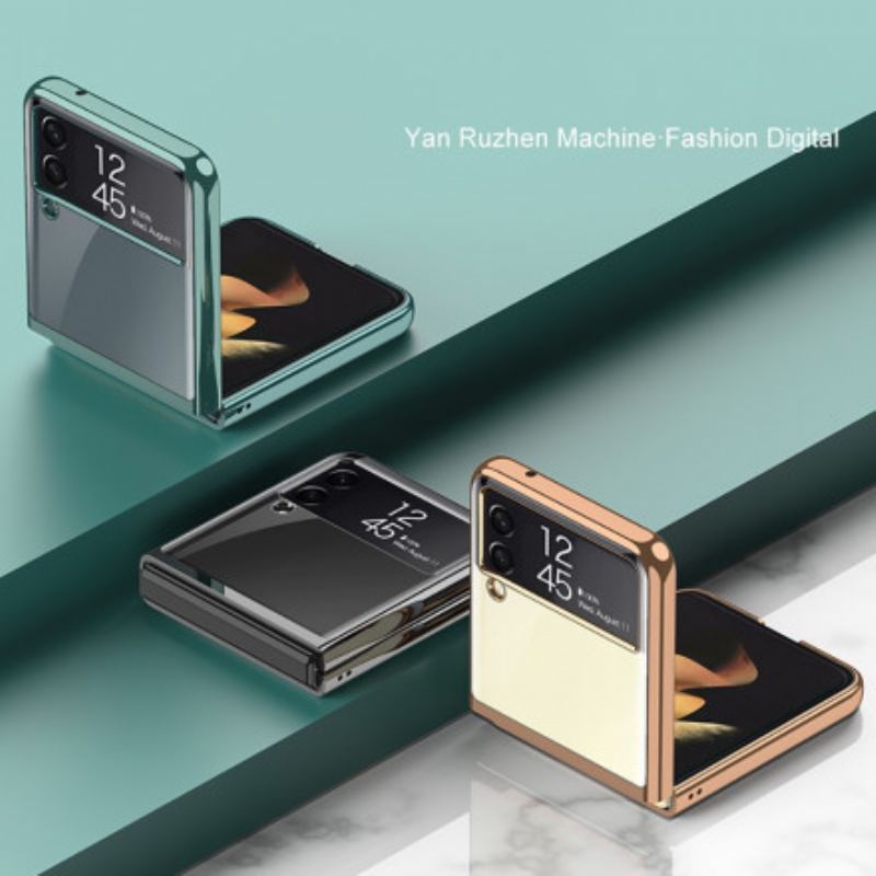 Cover Samsung Galaxy Z Flip 3 5G Flip Cover Metal Stil Kanter