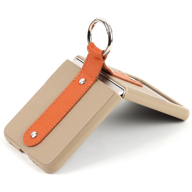 Cover Samsung Galaxy Z Flip 3 5G Flip Cover Ring-holder Og Snor