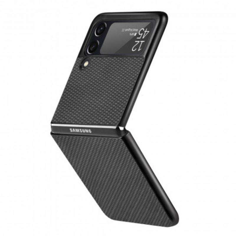 Cover Samsung Galaxy Z Flip 3 5G Flip Cover Tekstureret Kulfiber