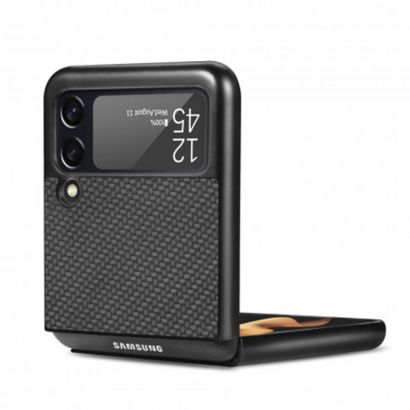Cover Samsung Galaxy Z Flip 3 5G Flip Cover Tekstureret Kulfiber