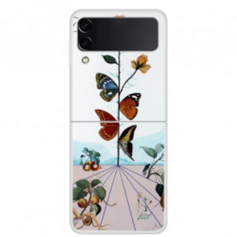Mobilcover Samsung Galaxy Z Flip 3 5G Flip Cover Naturens Sommerfugle