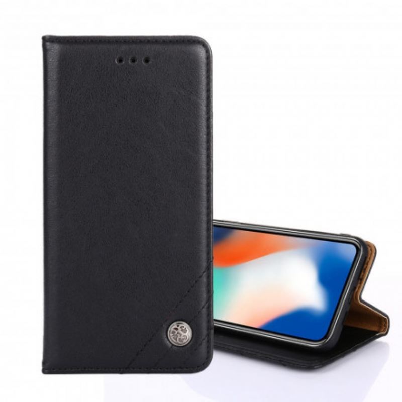 Cover Xiaomi Mi 10T Lite Flip Cover Læderstil Med Nitte