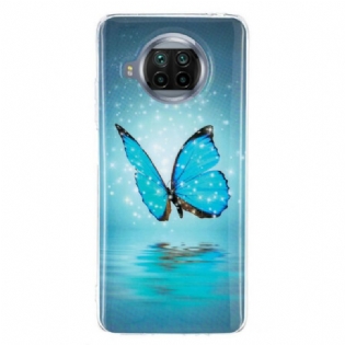 Cover Xiaomi Mi 10T Lite Neon Blå Sommerfugl