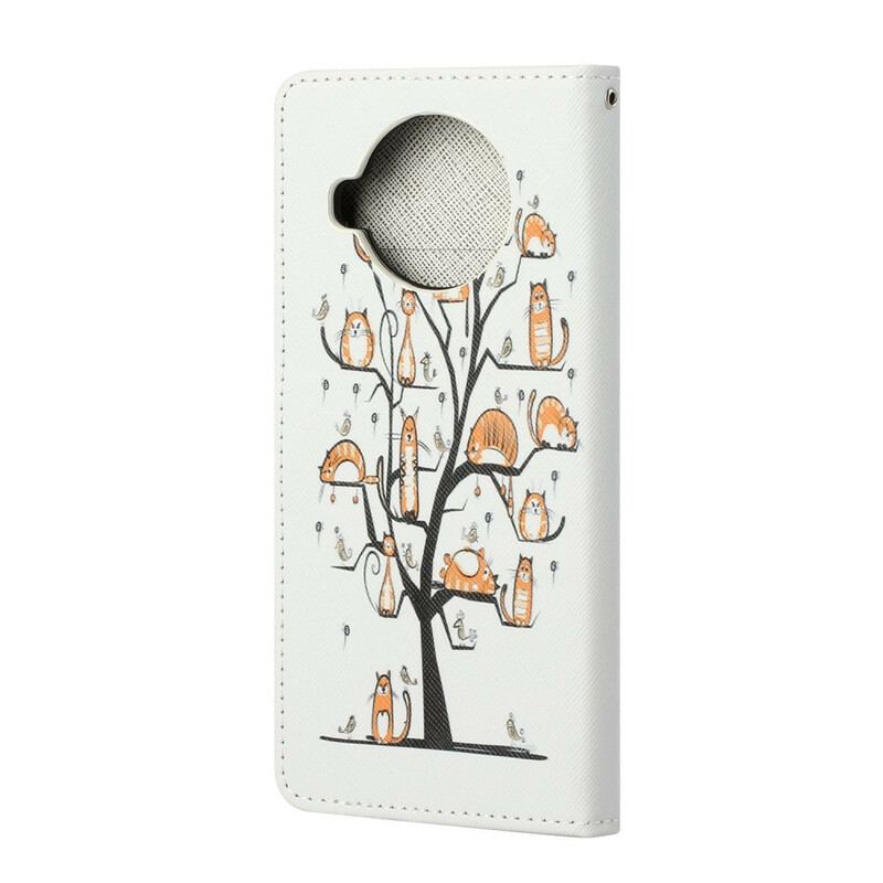 Flip Cover Xiaomi Mi 10T Lite Med Snor Funky Cats Med Rem