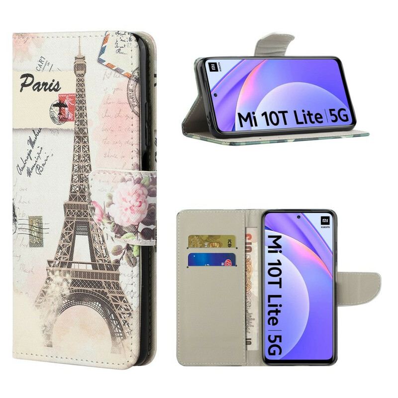Flip Cover Xiaomi Mi 10T Lite Retro Eiffeltårnet