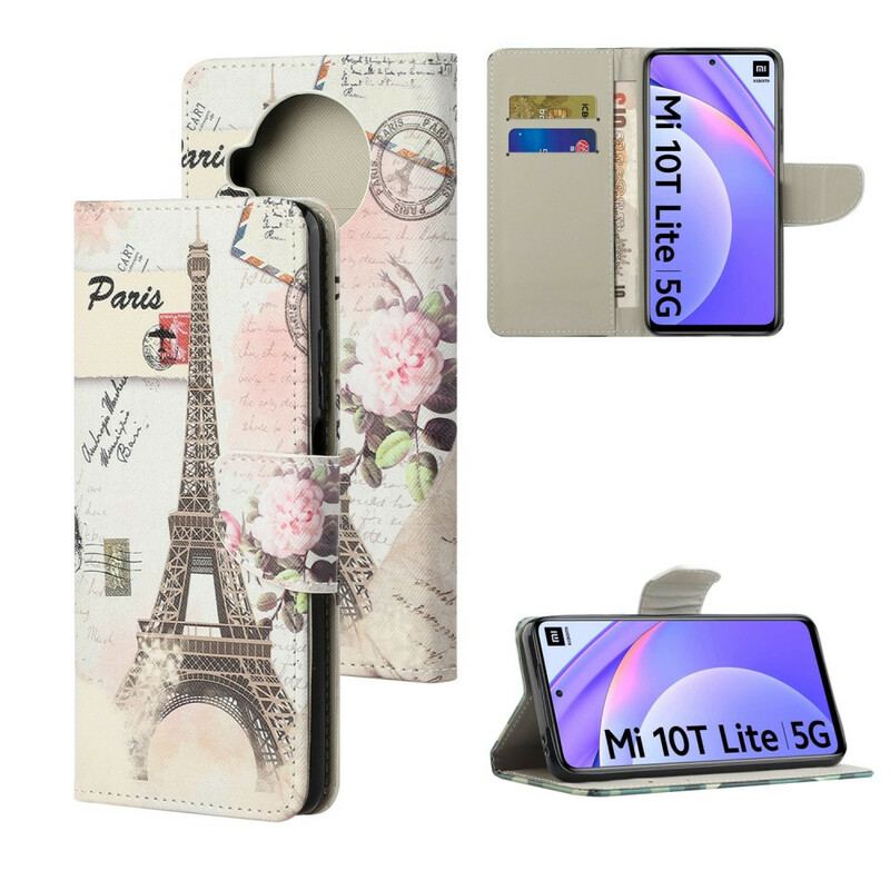 Flip Cover Xiaomi Mi 10T Lite Retro Eiffeltårnet