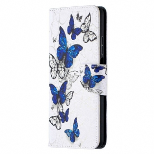Læder Cover Xiaomi Mi 10T Lite Flugt Af Sommerfugle