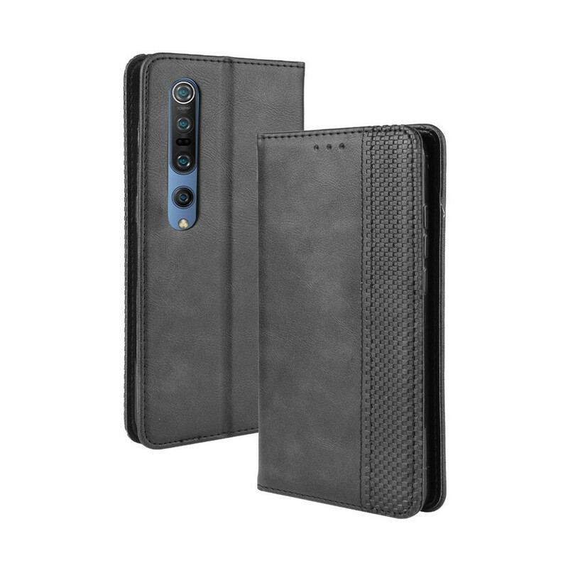 Cover Xiaomi Mi 10 / 10 Pro Flip Cover Stiliseret Vintage Lædereffekt