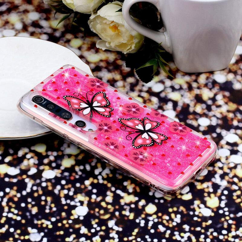Cover Xiaomi Mi 10 / 10 Pro Pailletter Sommerfugle