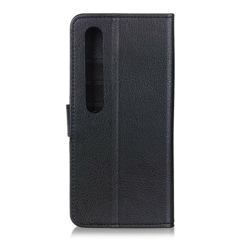 Læder Cover Xiaomi Mi 10 / 10 Pro Litchi Imiteret Læder