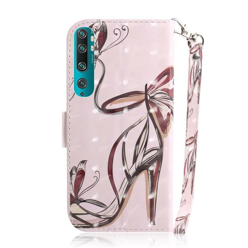 Læder Cover Xiaomi Mi 10 / 10 Pro Med Snor Strappy Pumpe