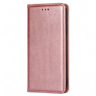 Cover Xiaomi Redmi 10X / 10X Pro Flip Cover Imiteret Lædersøm