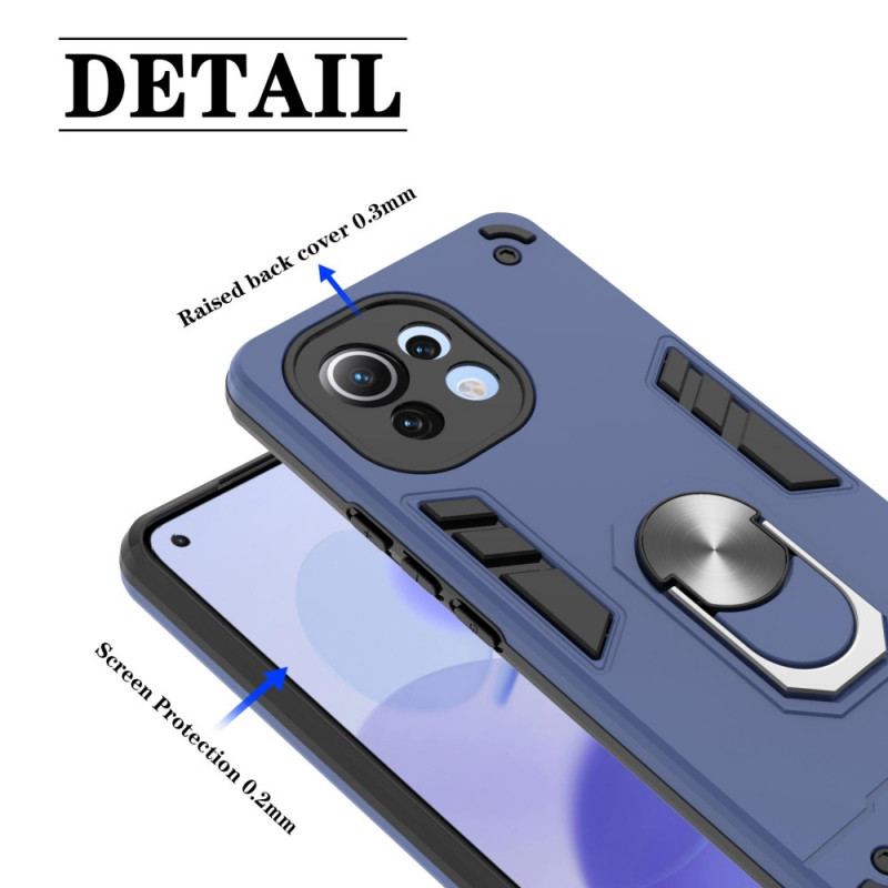Cover Xiaomi Mi 11 (5G) Aftagelig Ringstøtte I Metallisk