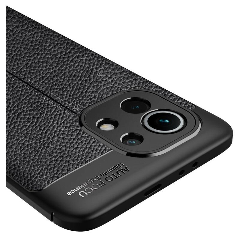 Cover Xiaomi Mi 11 (5G) Dobbelt Linje Litchi Læder Effekt