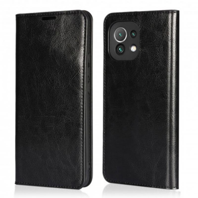 Cover Xiaomi Mi 11 (5G) Flip Cover Ægte Læder