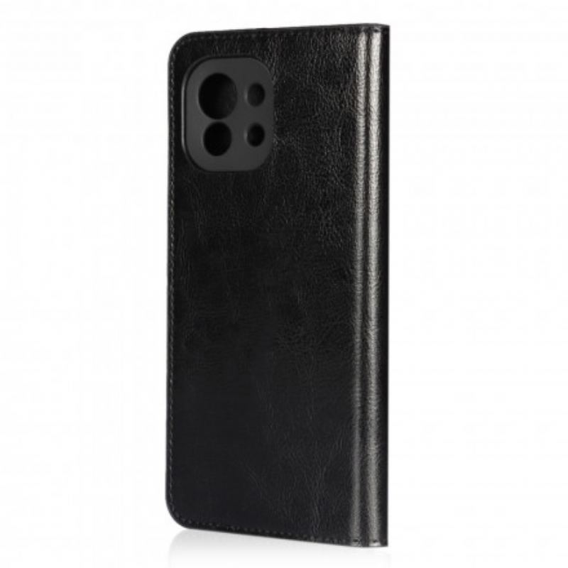 Cover Xiaomi Mi 11 (5G) Flip Cover Ægte Læder
