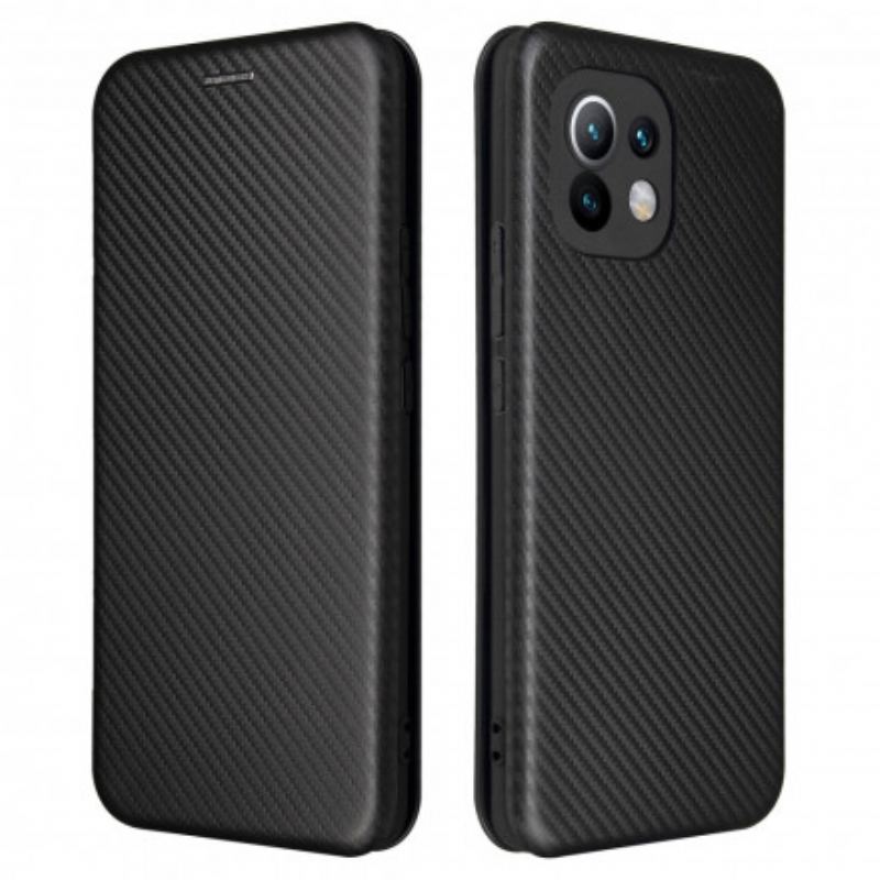 Cover Xiaomi Mi 11 (5G) Flip Cover Kulfiber Med Støttering