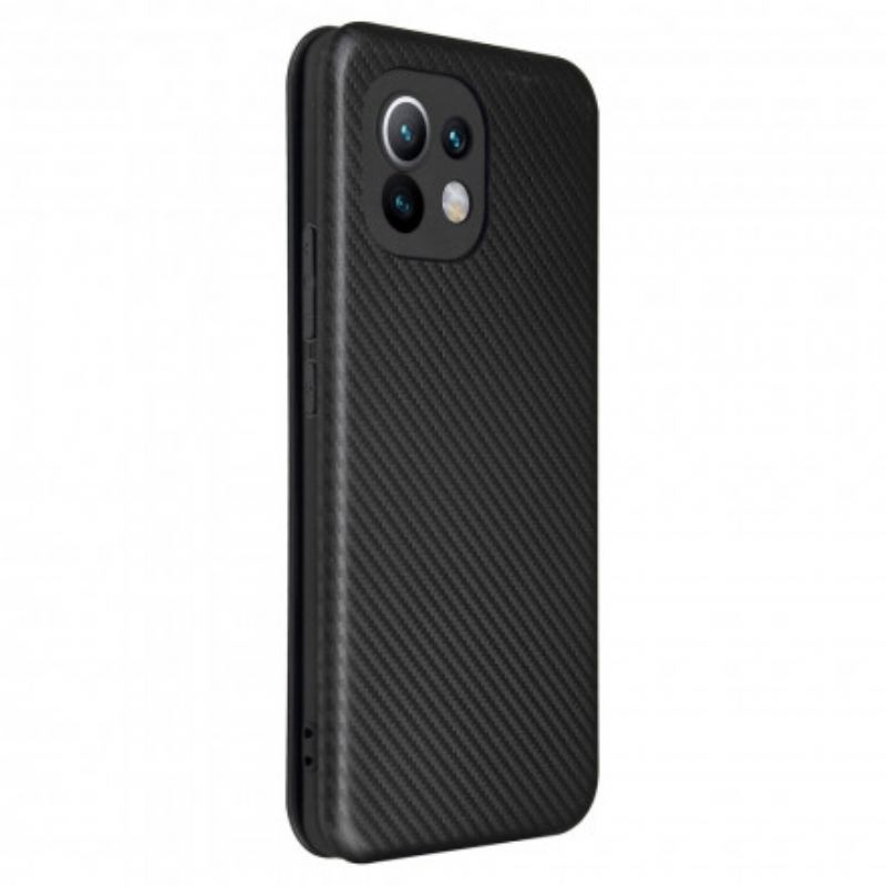 Cover Xiaomi Mi 11 (5G) Flip Cover Kulfiber Med Støttering
