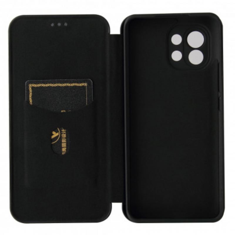 Cover Xiaomi Mi 11 (5G) Flip Cover Kulfiber Med Støttering