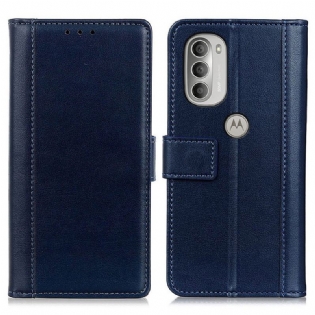 Flip Cover Moto G51 5G Farvet Version Split Læder