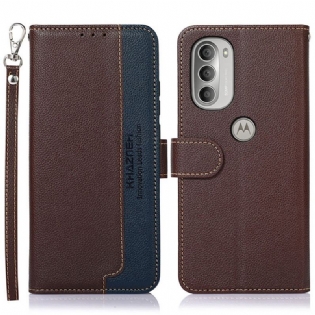 Flip Cover Moto G51 5G Lychee Style Rfid Khazneh