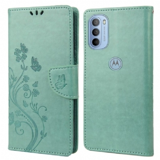Flip Cover Moto G51 5G Med Snor Pragtfulde Stropsommerfugle