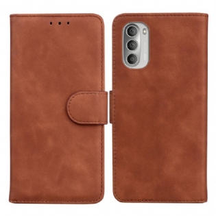Flip Cover Moto G51 5G Monokrom Lædereffekt