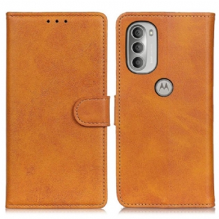Flip Cover Moto G51 5G Retro Mat Lædereffekt