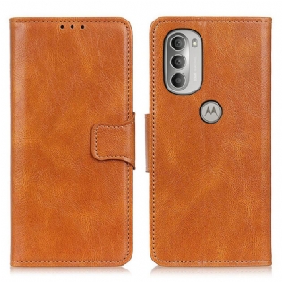 Flip Cover Moto G51 5G Vendbar Lås I Lædereffekt
