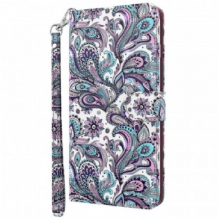 Læder Cover Moto G51 5G Paisley