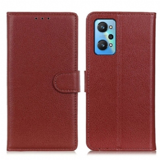Flip Cover Realme GT Neo 3T / Neo 2 Traditionelt Litchi