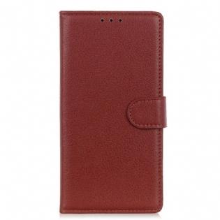 Flip Cover Xiaomi Redmi Note 12 Pro Traditionelt Imiteret Læder