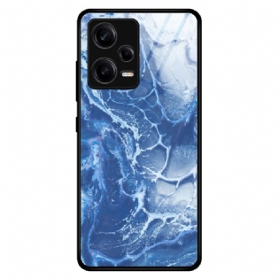 Mobilcover Xiaomi Redmi Note 12 Pro Marmorfarver Hærdet Glas