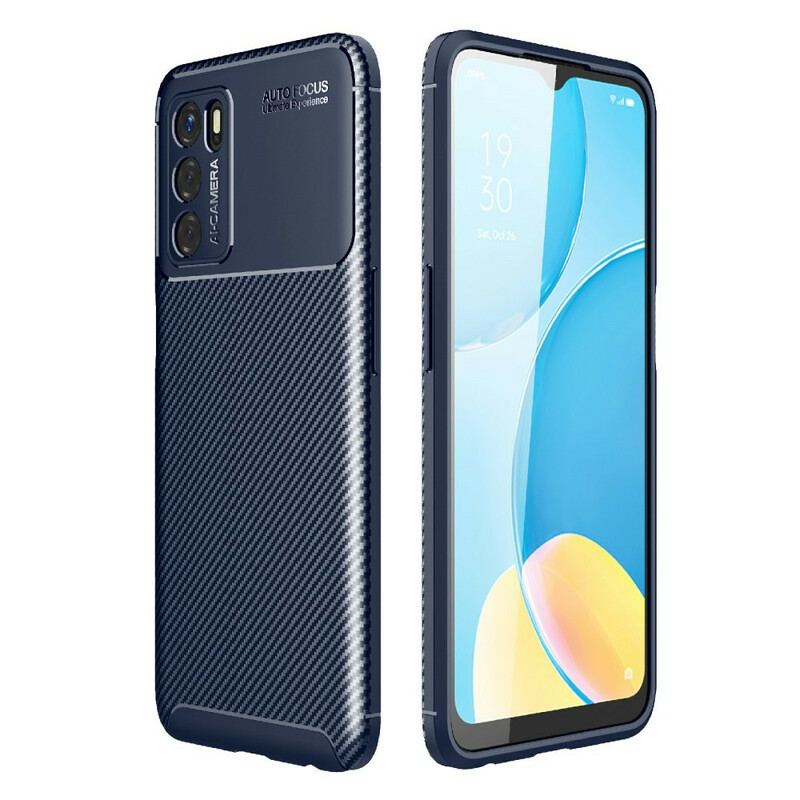 Cover Oppo A16 / A16s Fleksibel Kulfibertekstur