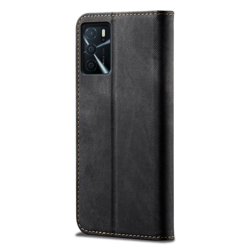 Cover Oppo A16 / A16s Flip Cover Denim Stof