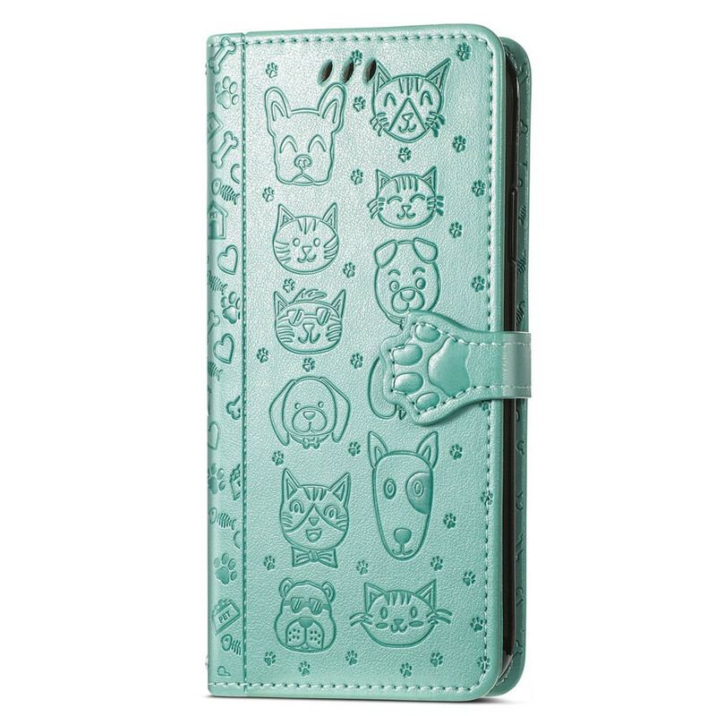 Flip Cover Oppo A16 / A16s Animerede Dyr
