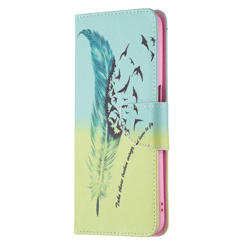 Flip Cover Oppo A16 / A16s Fjer Lær At Flyve