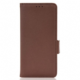 Læder Cover Oppo A16 / A16s Flip Cover Flap Dobbelt Litchi Nye Farver
