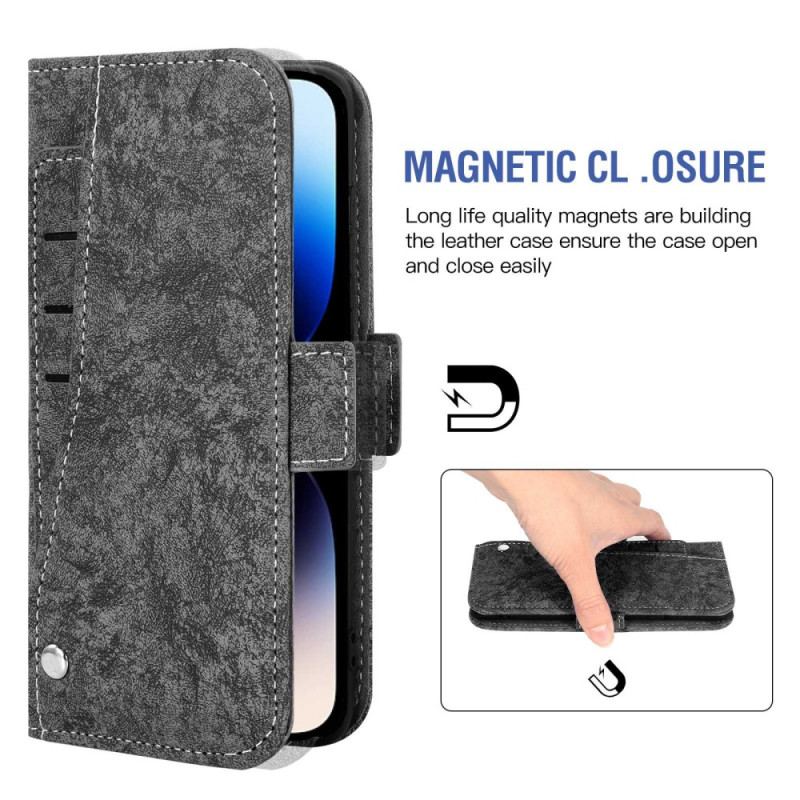 Flip Cover iPhone 14 Pro Max Med Snor Rem Foran Kortholder